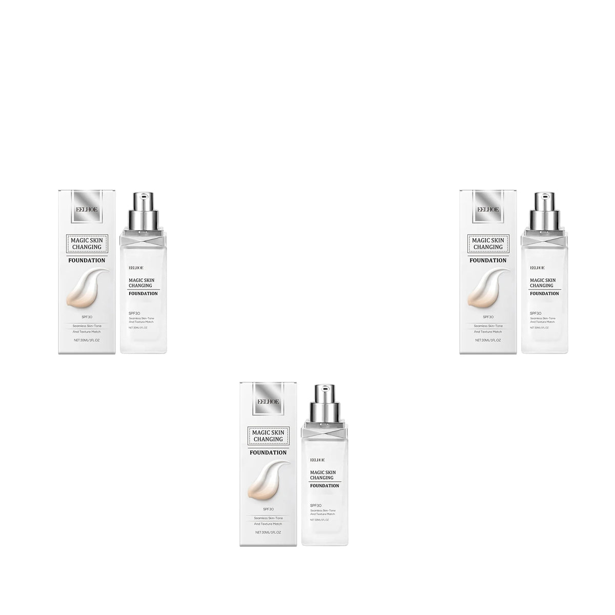 Color Changing Foundation with Hyaluronic Acid, 30ml