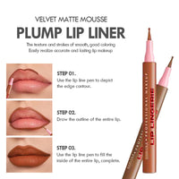6-Color Matte Waterproof Lip Liner Pencil Set