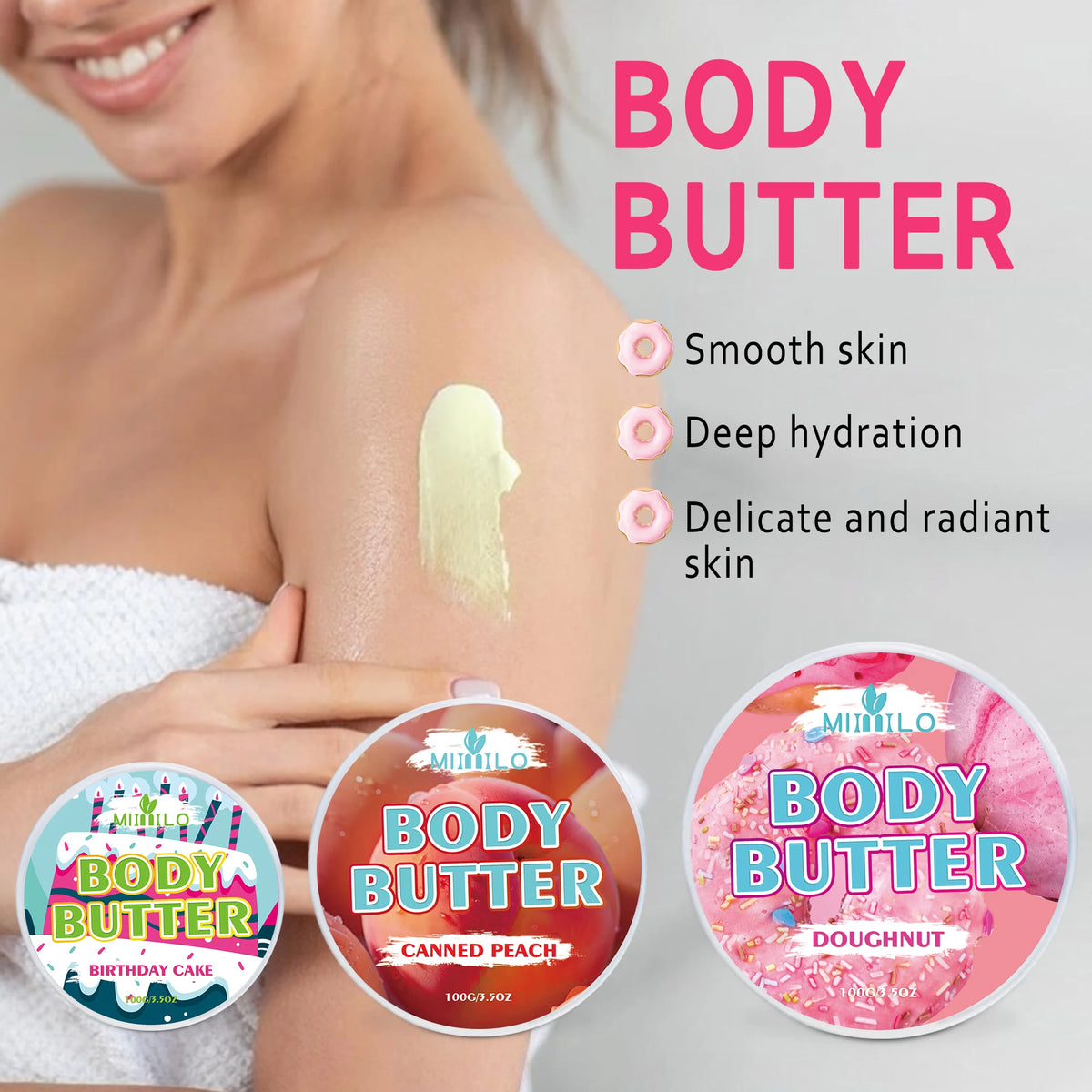 2-Pack Nourishing Body Glaze with Storage Bag (100g x 2)
