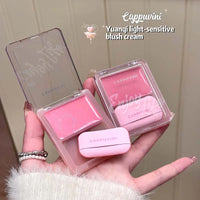 High Gloss Moisturizing Cream Blush and Lipstick with Puff
