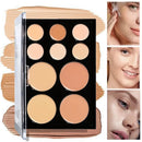 10-Color Cream Contour and Concealer Palette with Brush