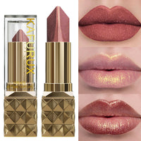 Long-Lasting Glitter Metallic Two-Tone Matte Lipstick