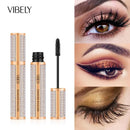 4D Silk Fiber Waterproof Lash Mascara - Black Lengthening & Thickening