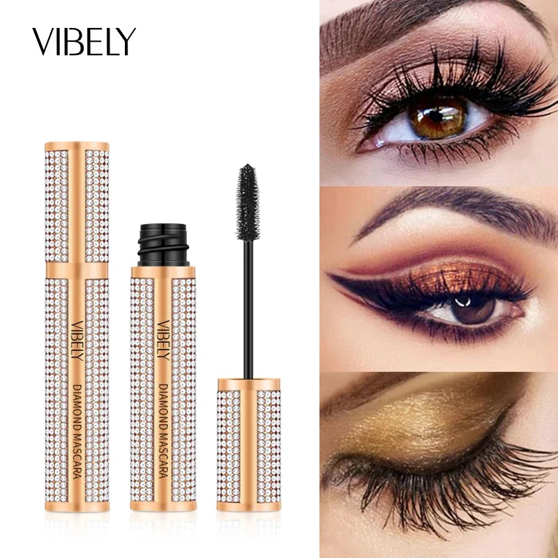 4D Silk Fiber Waterproof Lash Mascara - Black Lengthening & Thickening