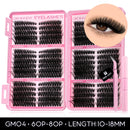 640 Pcs D Curl Lash Clusters Kit with Waterproof Reusable Extensions