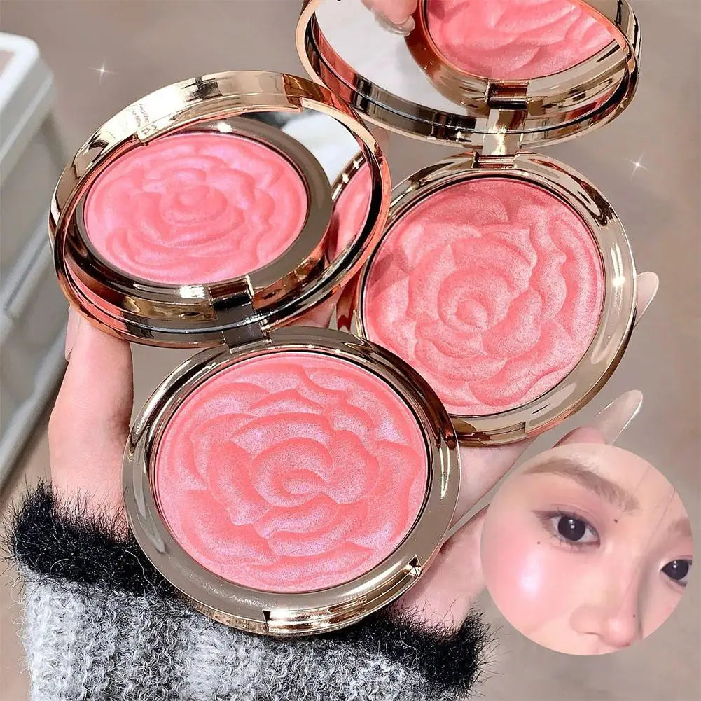 Single Color Shimmer Petal Blush and Highgloss Contouring Palette