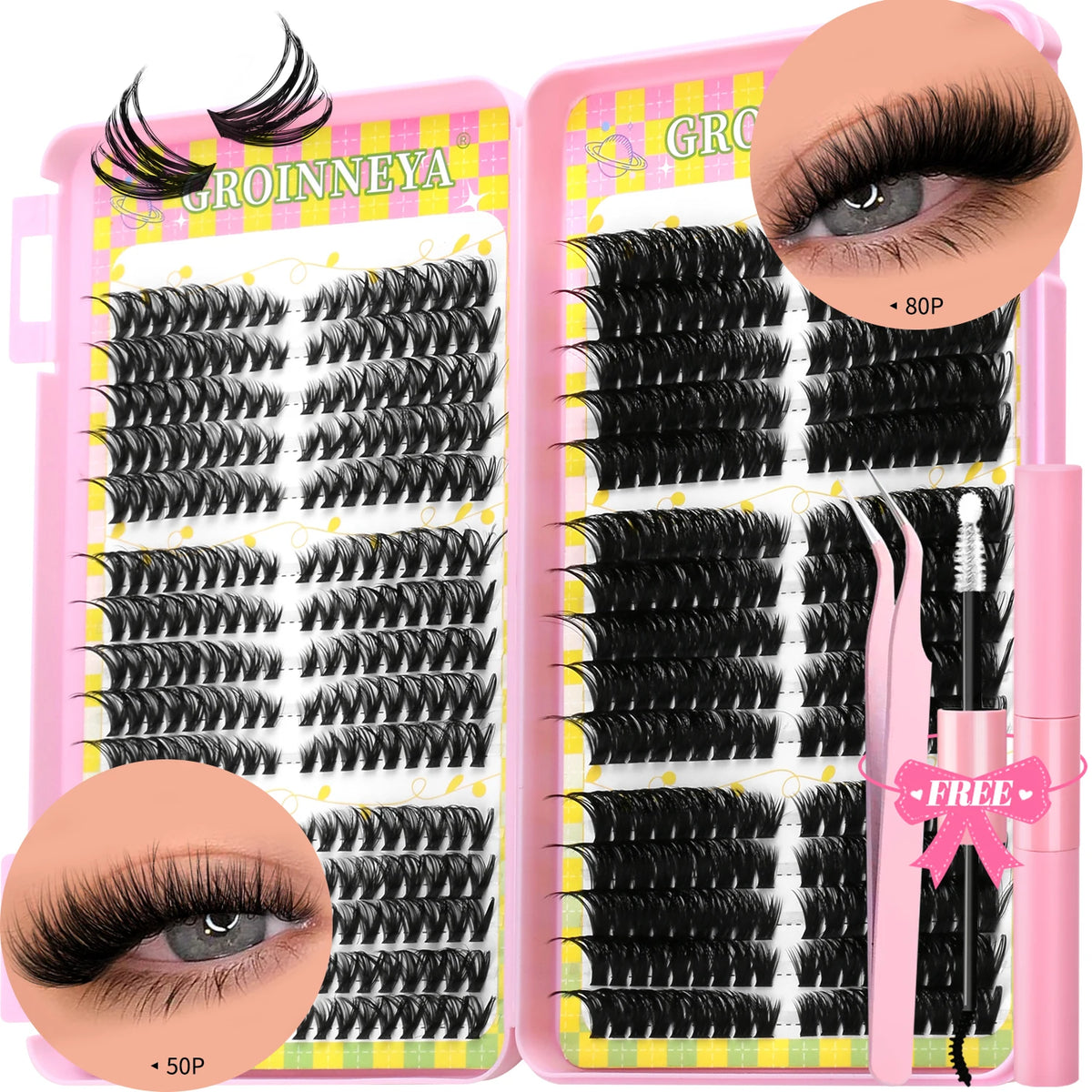 540pcs Lash Clusters Kit with Bond and Seal