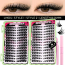 640 Pcs D Curl Lash Clusters Kit with Waterproof Reusable Extensions