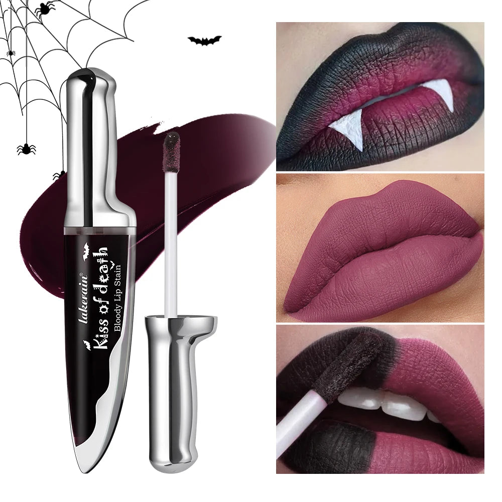 Bloody Gothic Matte Lip Stain for Halloween Cosplay Makeup