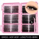 640 Pcs D Curl Lash Clusters Kit with Waterproof Reusable Extensions