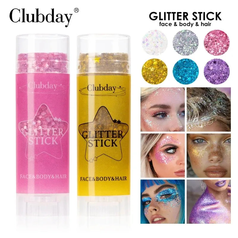 White Pearl Sparkling Sequins Glitter Gel Stick for Face and Body