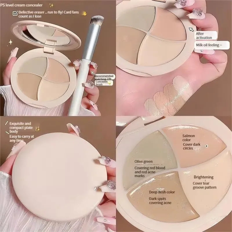 Four-Color Moisturizing Concealer and Contouring Palette