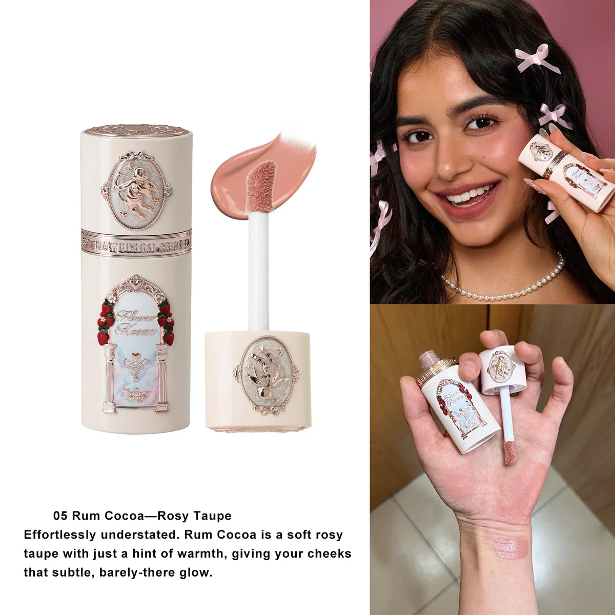 Strawberry Cupid Liquid Blush with Puff