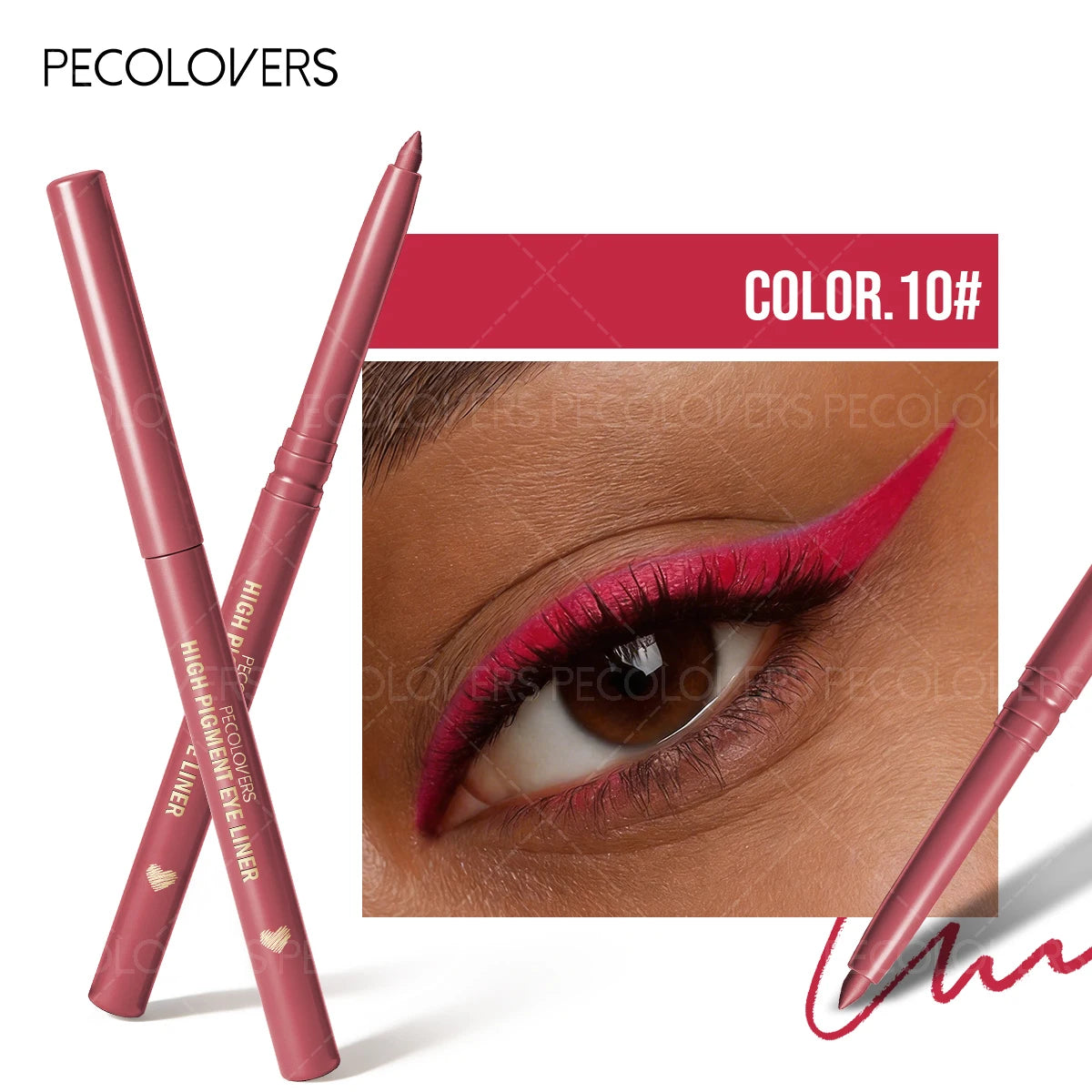 Long-Lasting Waterproof Matte Eyeliner Pencil with Ultra-Fine Tip