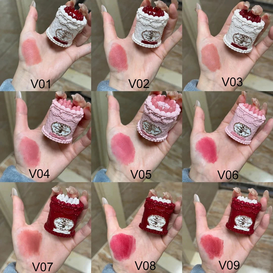 Strawberry Cupid Velvet Matte Lip Cream and Pressed Powder Liquid Blush Set