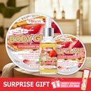Strawberry Body Care Set with Body Drops, Body Glaze, and Roll-on