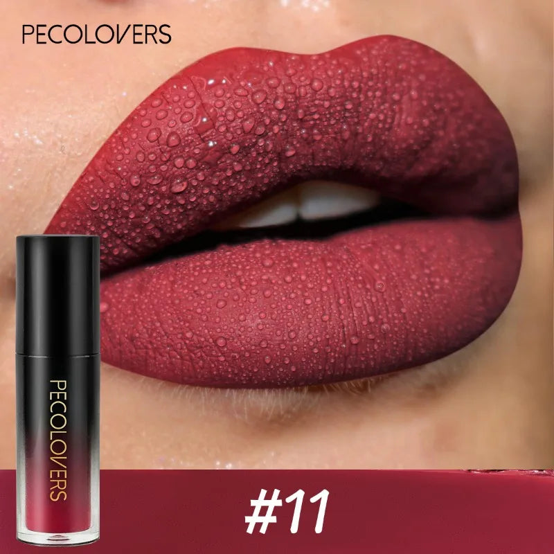 14-Color Waterproof Matte Long-lasting Lip Gloss Lipstick