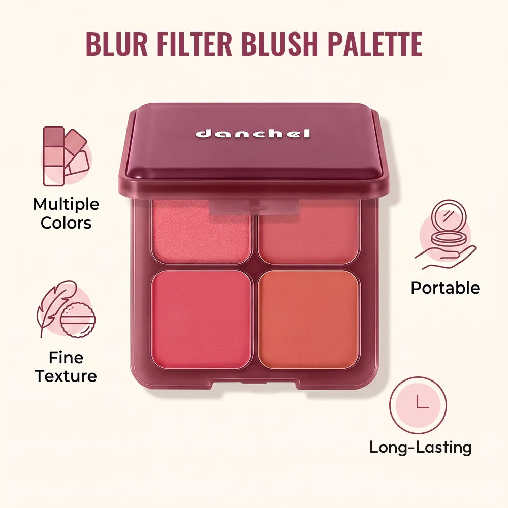 Blush and Highlighter Palette - 4 Shades