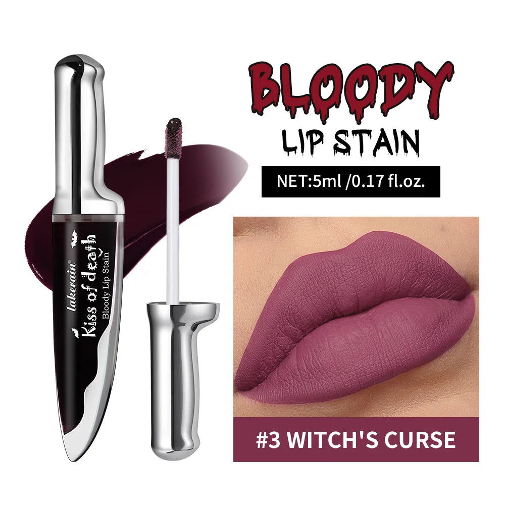 Bloody Gothic Matte Lip Stain for Halloween Cosplay Makeup