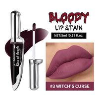 Bloody Gothic Matte Lip Stain for Halloween Cosplay Makeup