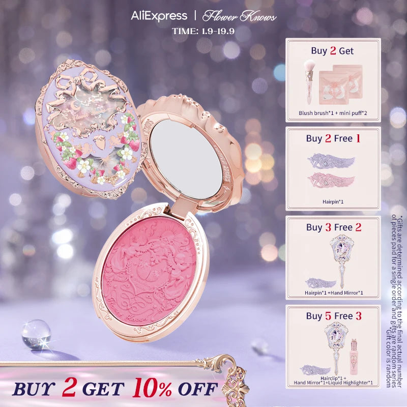 Strawberry Rococo Series Embossed Blush