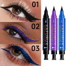 3-Piece Double-Headed Star Stamp Eyeliner Set - Waterproof & Long Lasting
