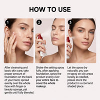 Thermal Color Changing Foundation and Matte Setting Spray Set with SPF 50
