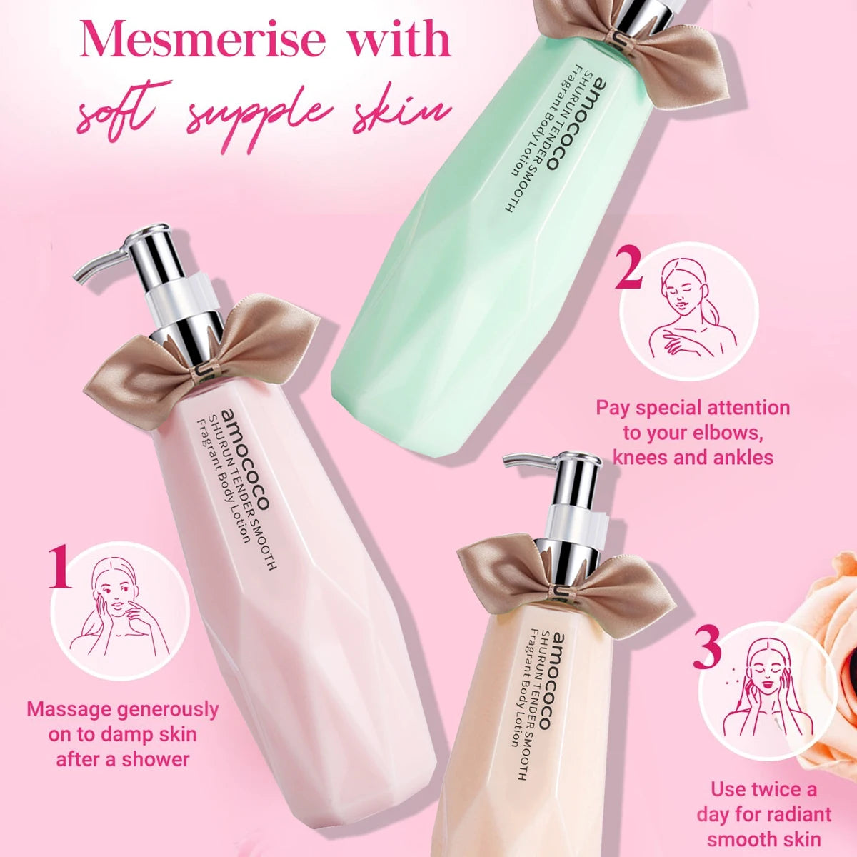 Moisturizing Fragrance Body Lotion, 300ml (2-Pack)