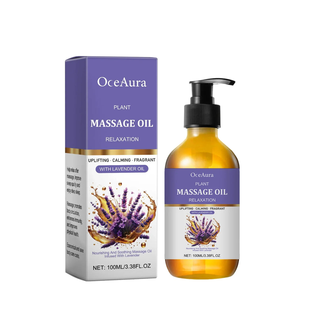Lavender Essential Oil for Stress Relief and Sleep Massage