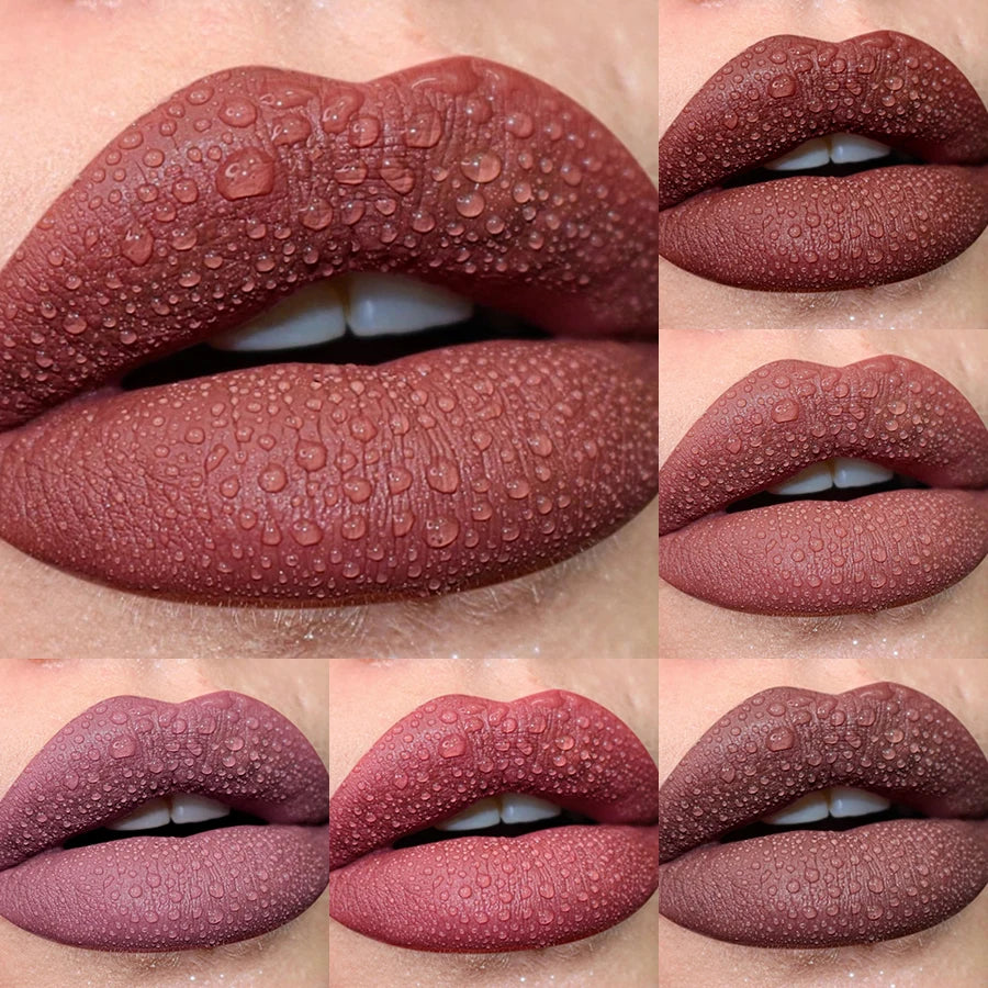 6 Colors Matte Velvet Waterproof Liquid Lipstick Set