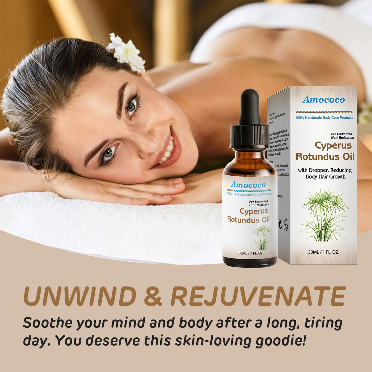 Amococo Cyperus Rotundus Oil Soothing Post-Hair Removal Serum (30ml)