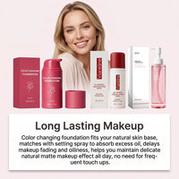 3-Piece Makeup Set: Foundation, Setting Spray, and Cleansing Oil