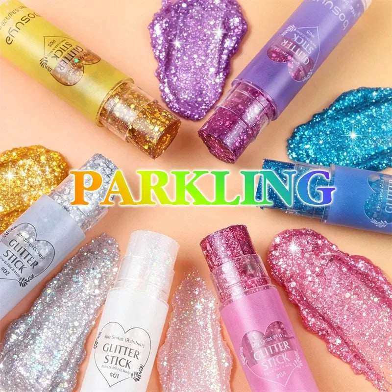 Sparkling Sequins Glitter Gel Stick for Face, Body, and Eyes