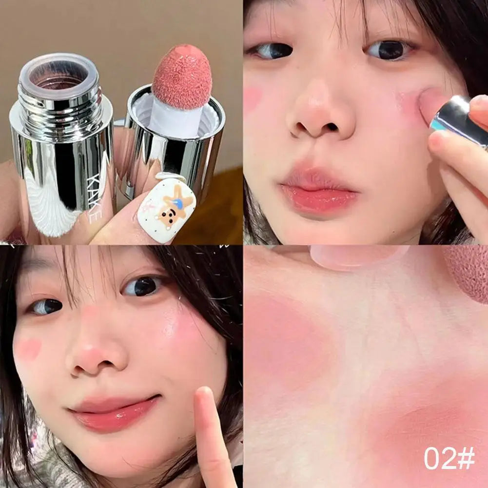 2-in-1 Matte Liquid Powder Blush for Cheek and Lip with Sponge Tip
