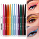 12-Color Waterproof Matte Eyeliner Pencil Set