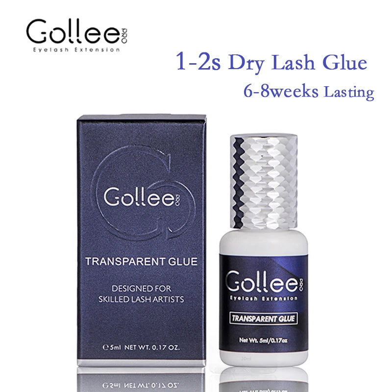 Gollee 0.5s Fast Dry Eyelash Extension Glue 6-8 Weeks Long Lasting Adhesive