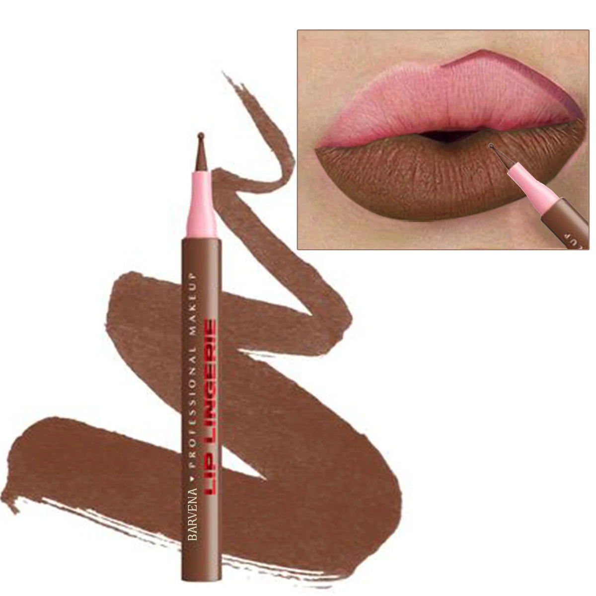 6-Color Matte Waterproof Lip Liner Pencil Set