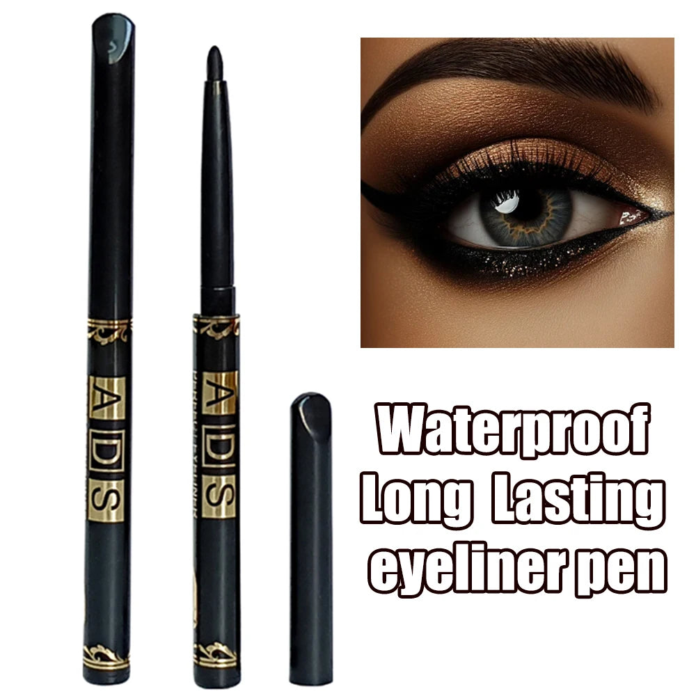 2-Piece Waterproof Smudge-Proof Eyeliner Pencils in Black and Brown