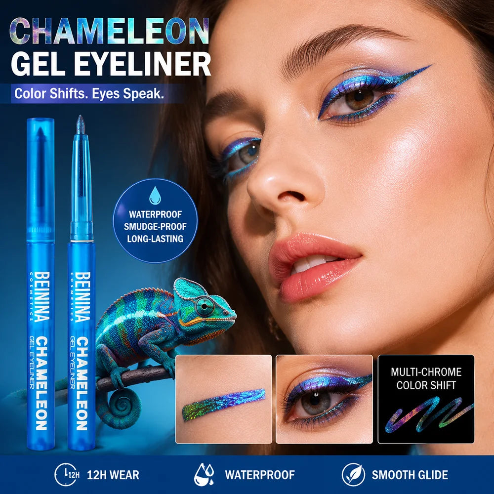 Metallic Blue Glitter Eyeliner Gel Pen
