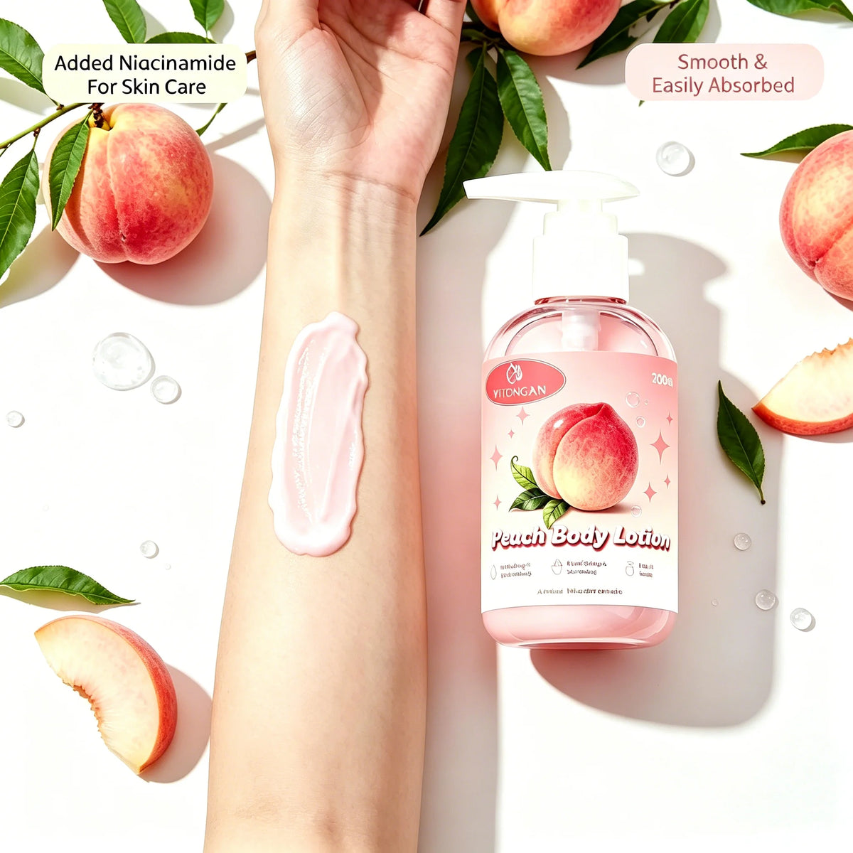 200ml Peach Body Lotion with Niacinamide