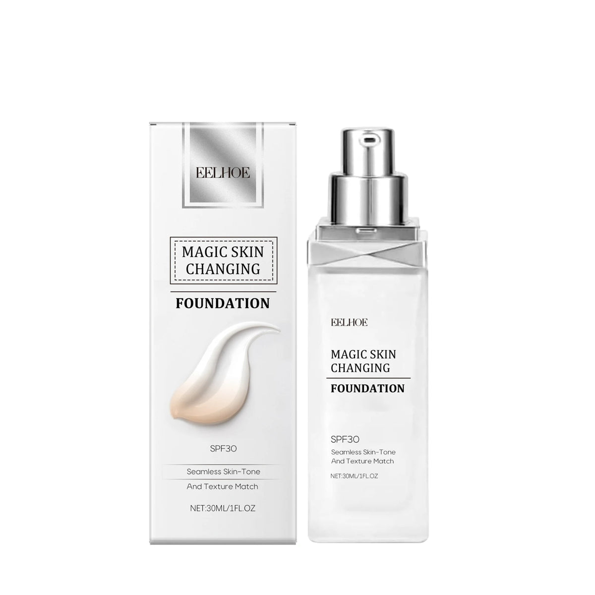 Color Changing Foundation with Hyaluronic Acid, 30ml
