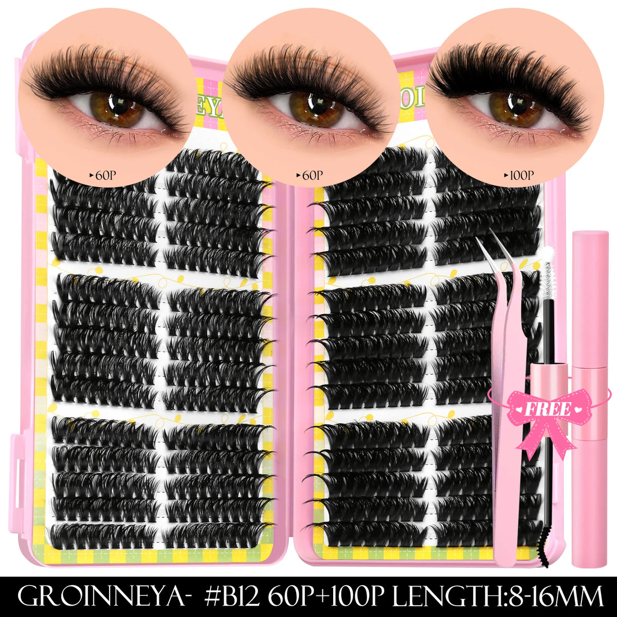 540pcs Lash Clusters Kit with Bond and Seal