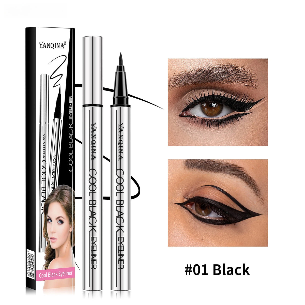 Quick-Drying Waterproof Liquid Eyeliner Pen