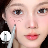 Double Forked Tip Waterproof Lower Lash and Liquid Eyeliner Pen