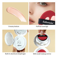 Dewy Glow Cream Cushion Foundation Hydrating 24H Long Lasting Moisturizer Natural Light Coverage Radiant Skin Finish Daily Portable Face Makeup Cosmetic