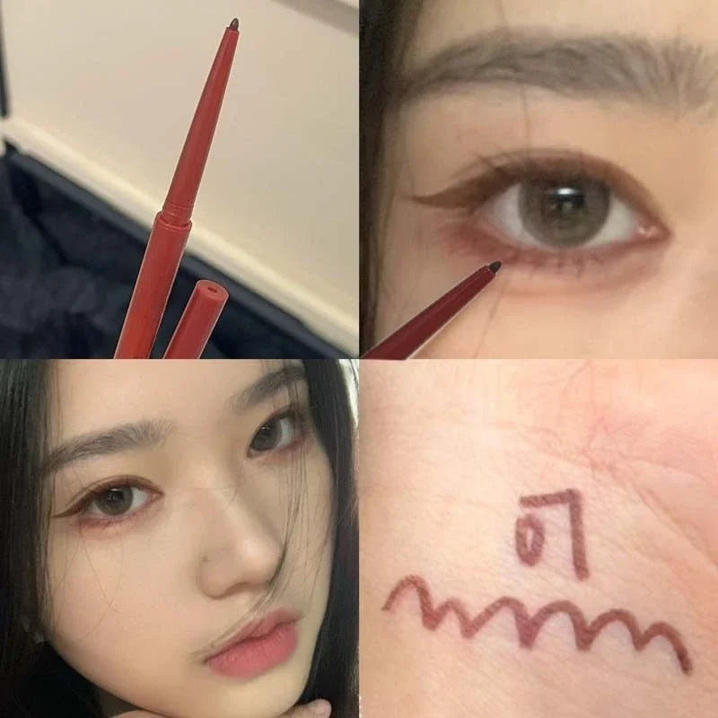 Ultra-fine Waterproof Gel Eyeliner Pencil in Pink Brown