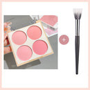 4-Color Matte Blush Palette - Waterproof Long-Lasting Pink Purple Tones