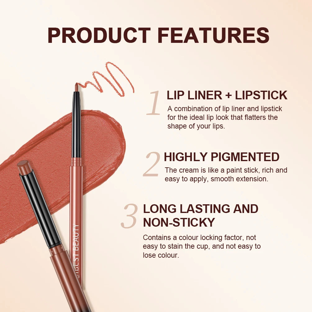 2-Piece Matte Velvet Lipstick and Lipliner Set