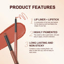 2-Piece Matte Velvet Lipstick and Lipliner Set