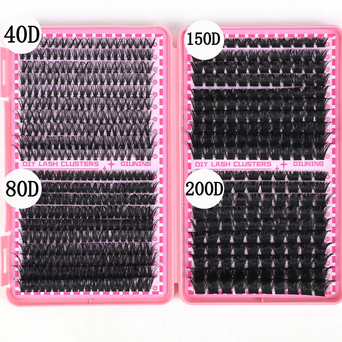 800PCS DIY Lash Cluster Extension Kit with Bond, Seal, and Tweezers